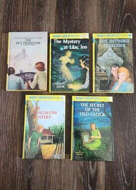 📚 Vintage Nancy Drew Mystery Book Bundle - Set of 5 Hardcover Excellent